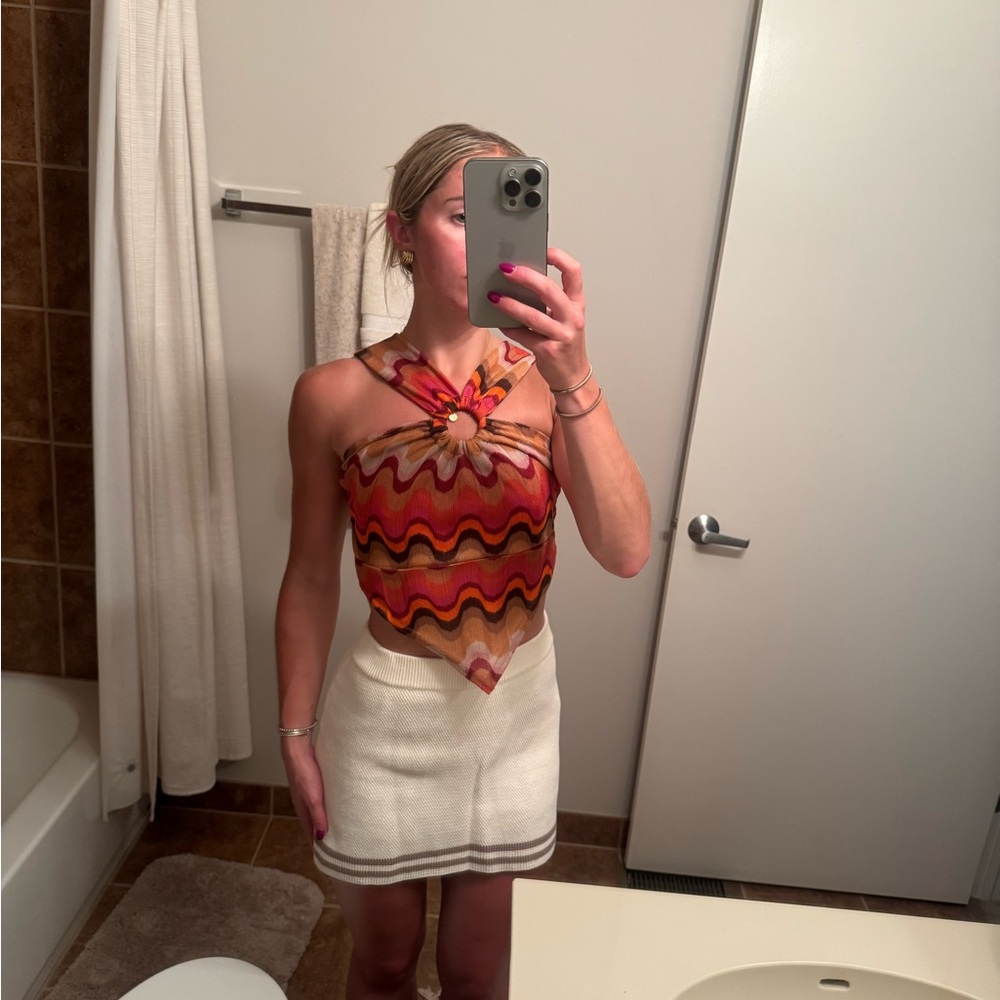 Boutique Multicolor Halter Top